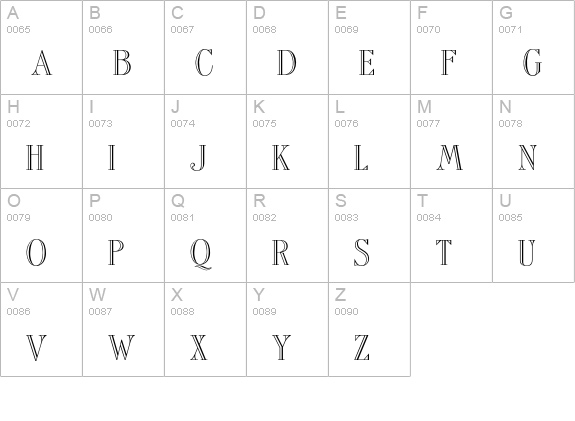AllegroOpen uppercase A-Z preview