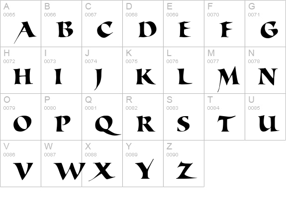 Allencon Demo uppercase A-Z preview