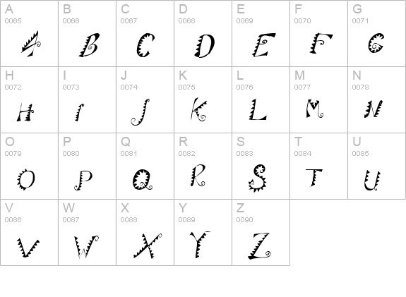 Alligator Puree uppercase A-Z preview