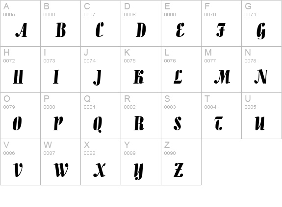 Alligator-Regular uppercase A-Z preview