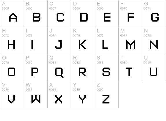 Alloy uppercase A-Z preview