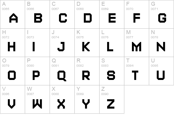 Alloy Bold uppercase A-Z preview