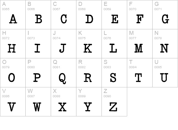 AllureLightAltType uppercase A-Z preview