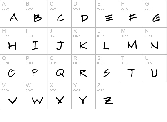 Almagro Regular uppercase A-Z preview