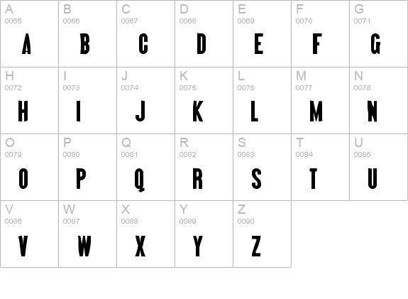 Almonte Gaunt uppercase A-Z preview