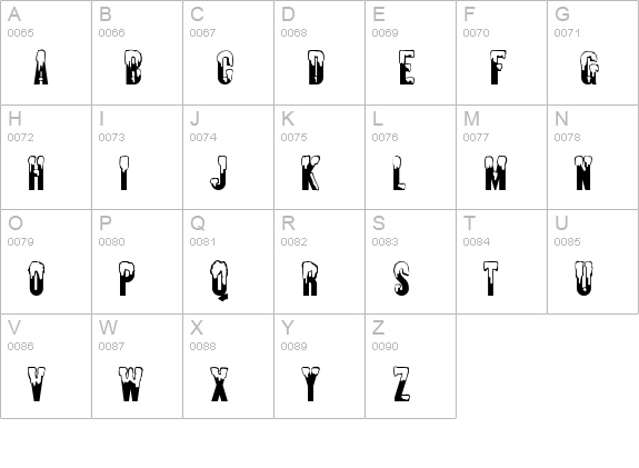 Almonte Snow uppercase A-Z preview