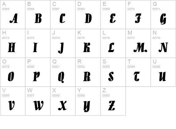 Aloe Bold uppercase A-Z preview