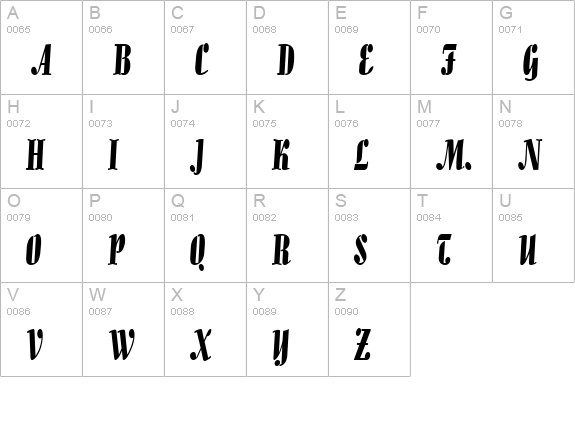 Aloe-Condensed Normal uppercase A-Z preview
