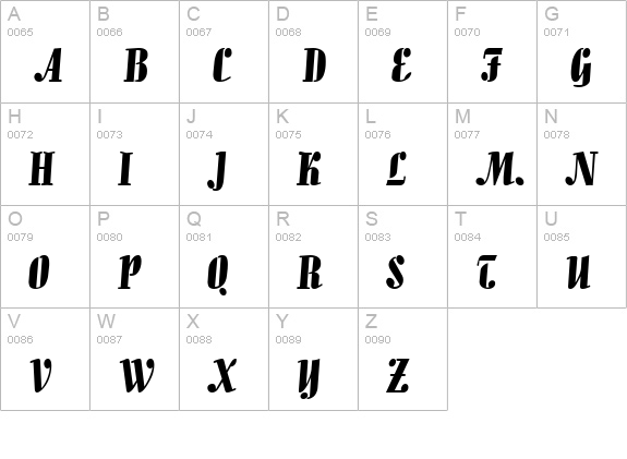 Aloe Normal uppercase A-Z preview