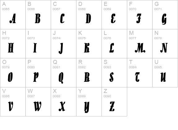 Aloe Thin Bold uppercase A-Z preview