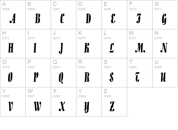 Aloe Thin Normal uppercase A-Z preview