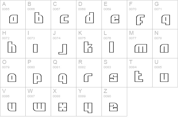 Alpha Flight uppercase A-Z preview