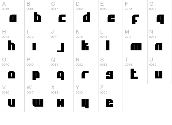 Alpha Flight Solid uppercase A-Z preview