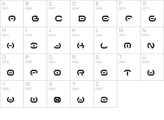 Alpha Sentry uppercase A-Z preview