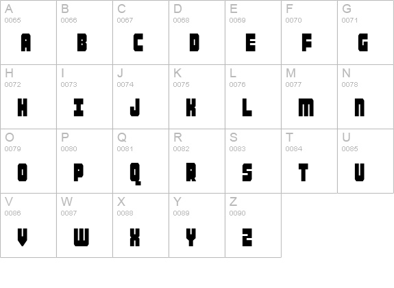 Alpha Taurus Condensed uppercase A-Z preview