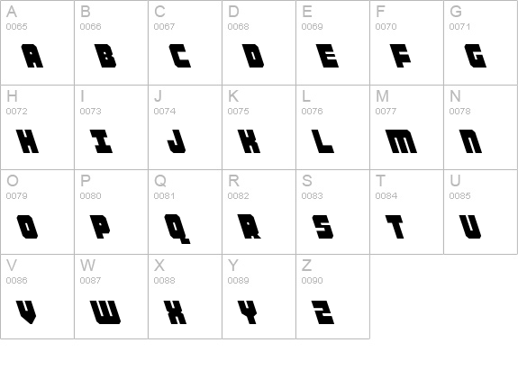 Alpha Taurus Leftalic uppercase A-Z preview