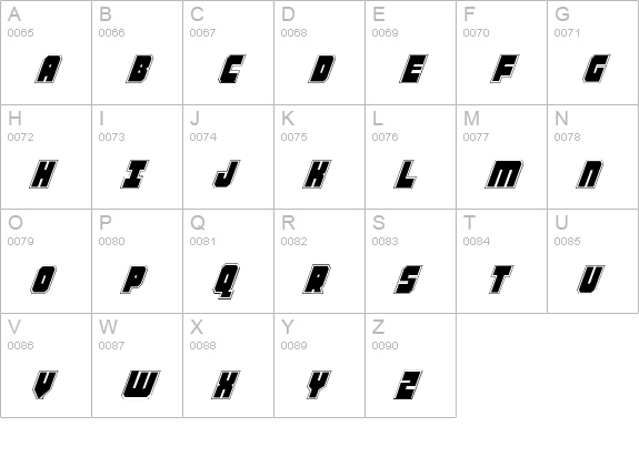 Alpha Taurus Pro Italic uppercase A-Z preview