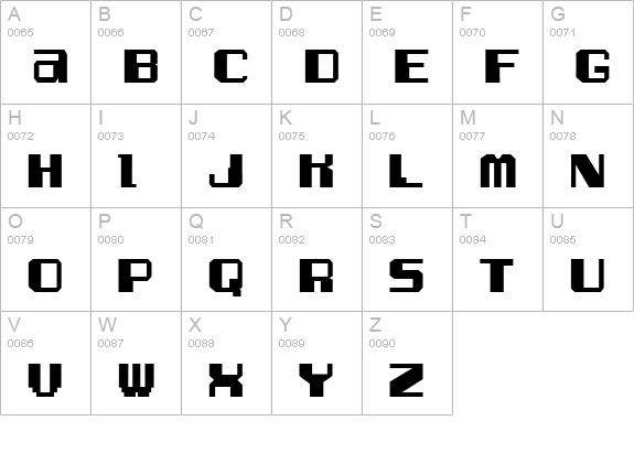 Alpha Test JL uppercase A-Z preview
