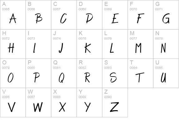 Alpha Thin uppercase A-Z preview
