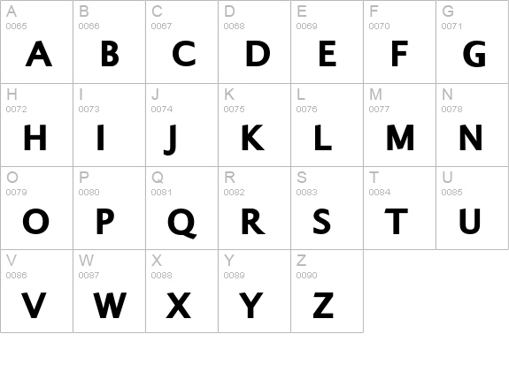 Alphabet4-BoldSmallCaps uppercase A-Z preview