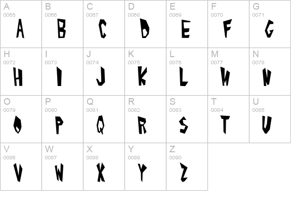 Alphabet_1 uppercase A-Z preview