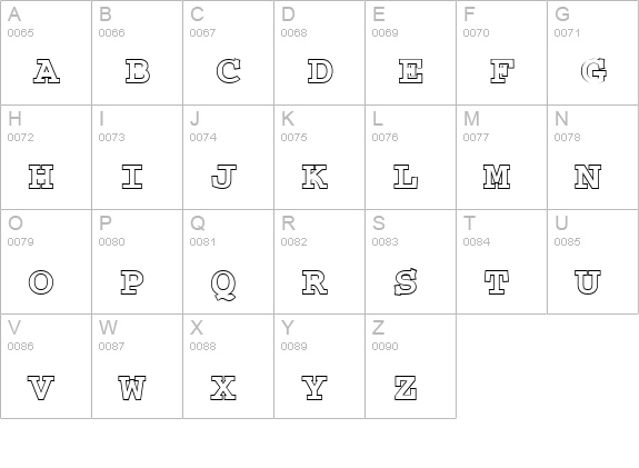 AlphabetOpen uppercase A-Z preview