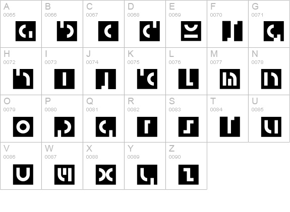 AlphaBloc-Stencil uppercase A-Z preview