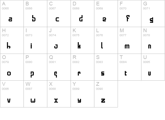 alphabold uppercase A-Z preview