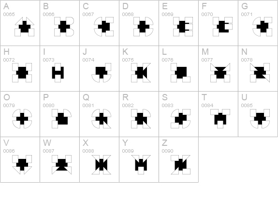 AlphaGeometrique-Regular uppercase A-Z preview