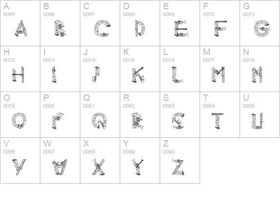 AlphaMusicMan uppercase A-Z preview