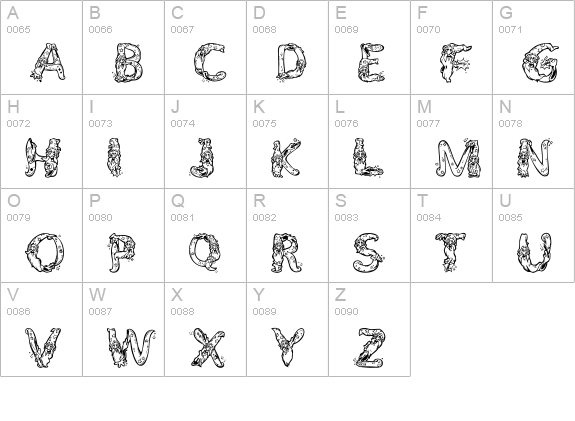 AlphaWizard uppercase A-Z preview