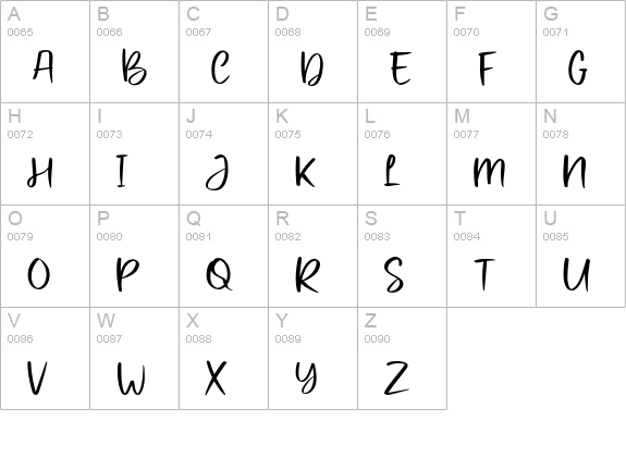 alpiar uppercase A-Z preview