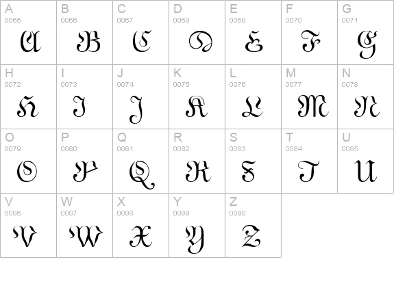 AlsaceLorraine uppercase A-Z preview