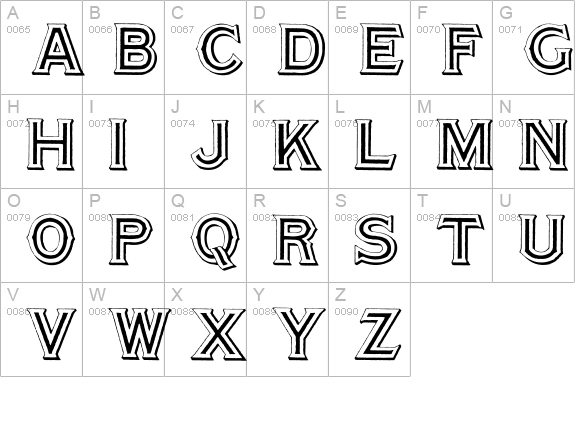 Altea uppercase A-Z preview