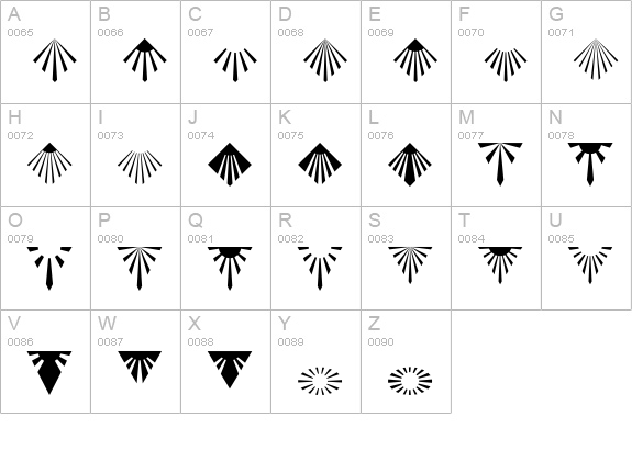 AltemusRays uppercase A-Z preview