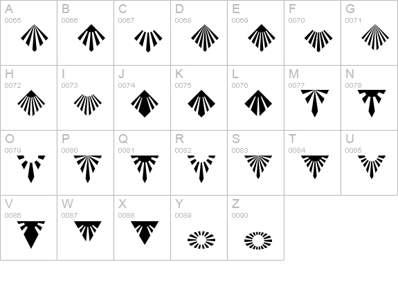 AltemusRaysBold uppercase A-Z preview