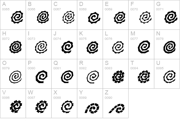 AltemusSpiralsBoldItalic uppercase A-Z preview