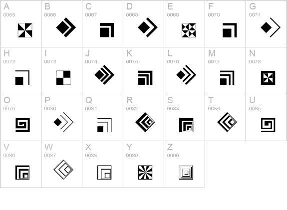 AltemusSquares uppercase A-Z preview