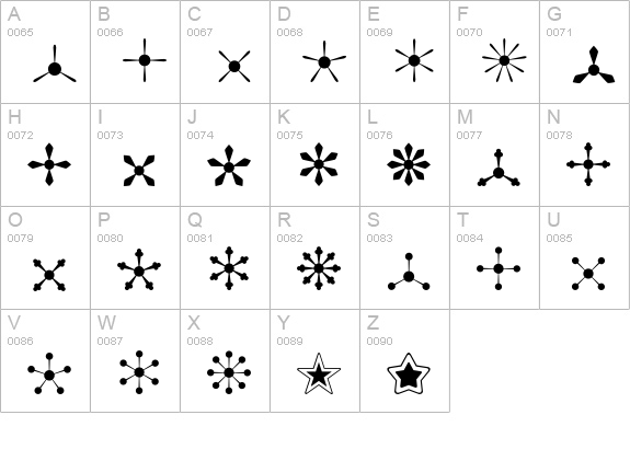 AltemusStarsTwo uppercase A-Z preview