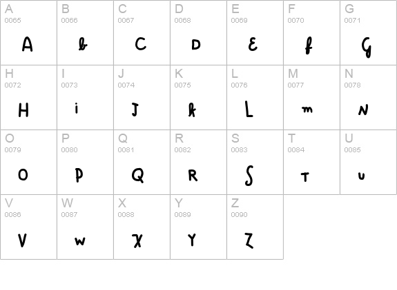 Alvin uppercase A-Z preview