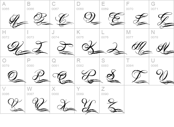 Always Beside You uppercase A-Z preview