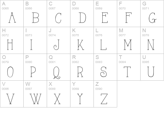 AlwaysHere uppercase A-Z preview