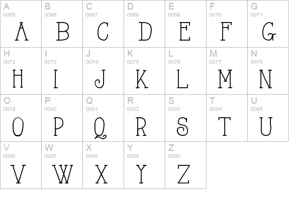 AlwaysHereToo uppercase A-Z preview