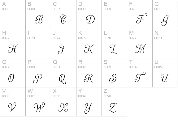 AlysLight uppercase A-Z preview