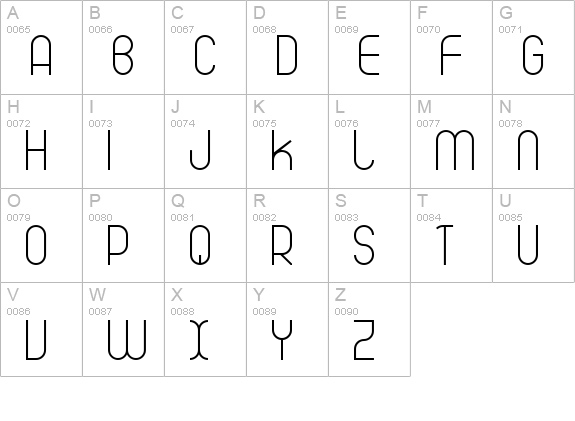 Amable Sans uppercase A-Z preview