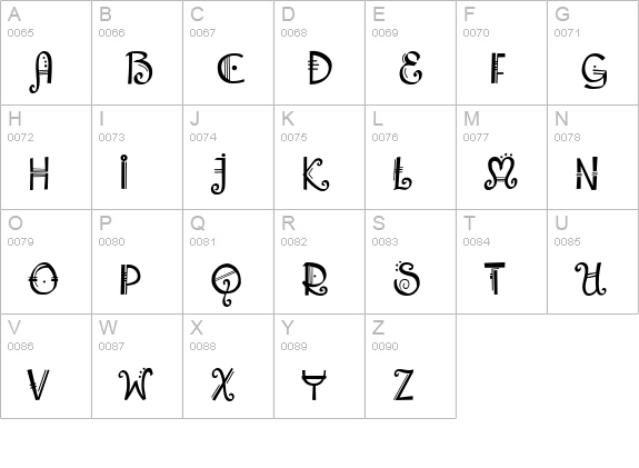 Amadeus uppercase A-Z preview