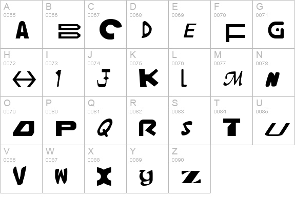 Amalgam uppercase A-Z preview