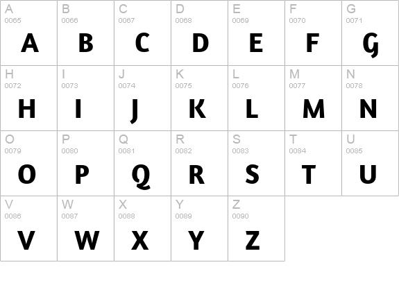 Amaranth Bold uppercase A-Z preview