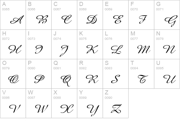Amaze Italic uppercase A-Z preview