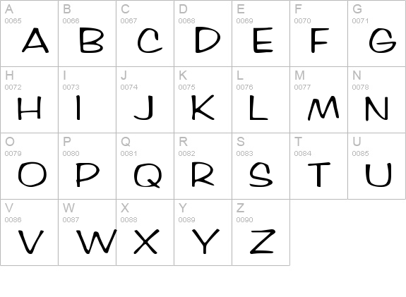 Amazona uppercase A-Z preview